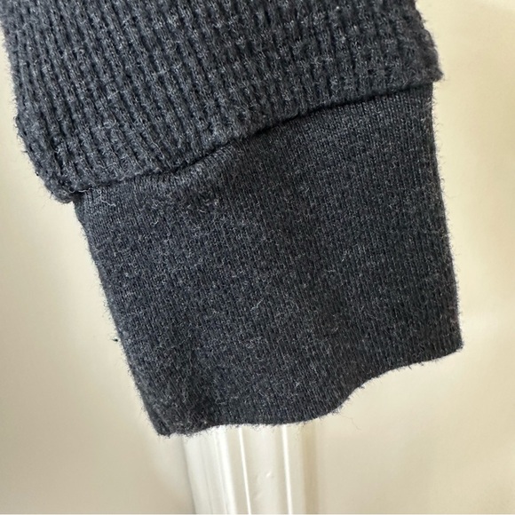 TNA Charcoal Gray Waffle Knit Long Sleeve Dress, Aritzia, Size S - Picture 6 of 8